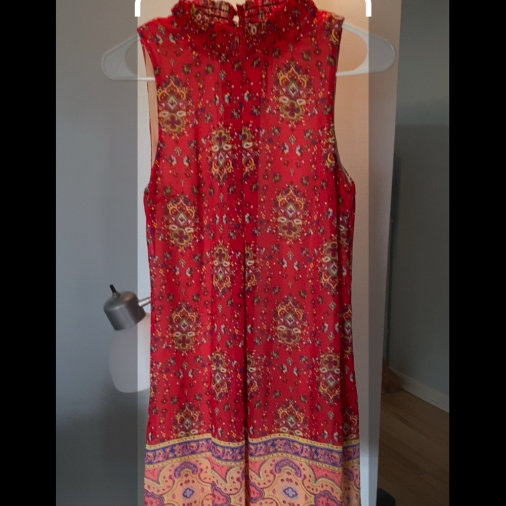 Red Boho dress size small.